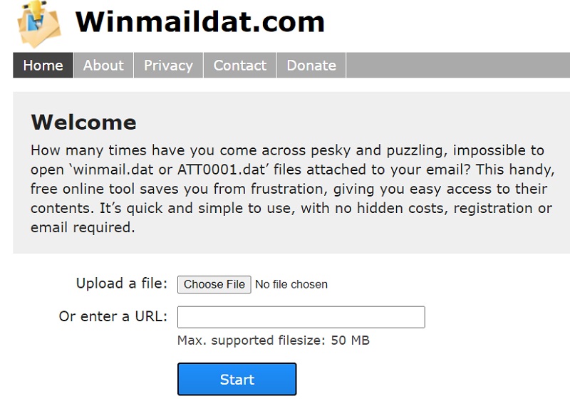 在 Mac 上線上開啟 Winmail.dat 文件