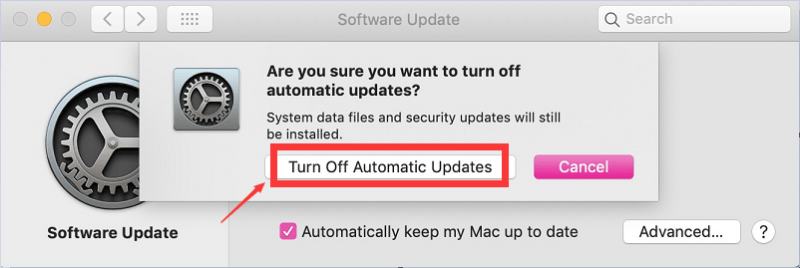 在Mac上禁用自動更新