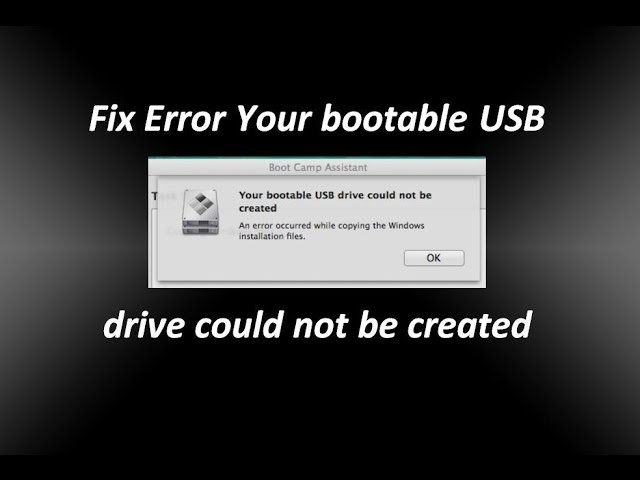 無法創建您的可啟動USB驅動器