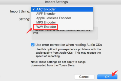 在 iTunes 上將 AIFF 轉換為 WAV