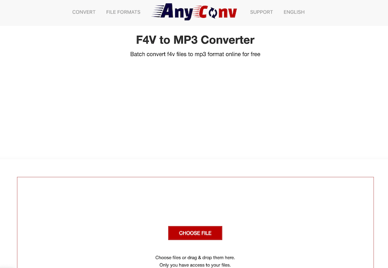 使用 AnyConv 在線將 F4V 轉換為 MP3