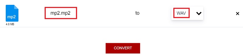 使用 Anyconv 將 MP2 轉換為 WAV