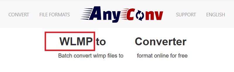使用 Anyconv 轉換 WLMP 文件