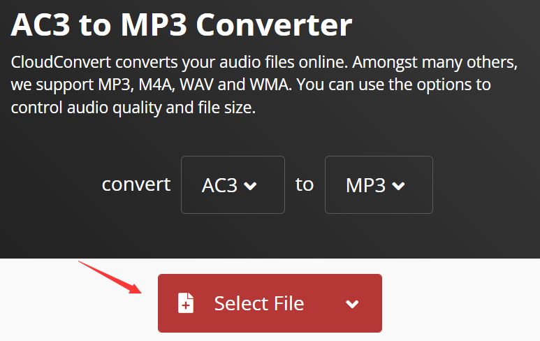 在線將 AC3 轉換為 MP3