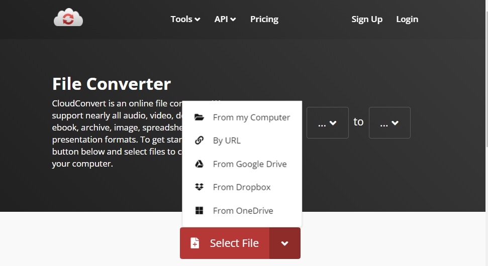 在 CloudConvert.com 上輕鬆將 MPG 轉換為 MOV