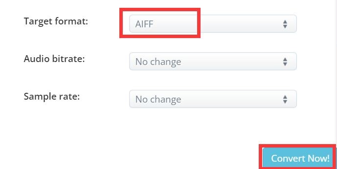 在線將 FLAC 轉換為 AIFF