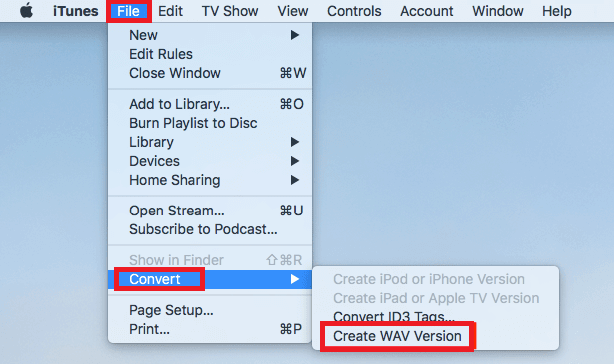 使用iTunes將M4A轉換為WAV