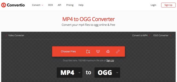 在線將 MP4 轉換為 OGG