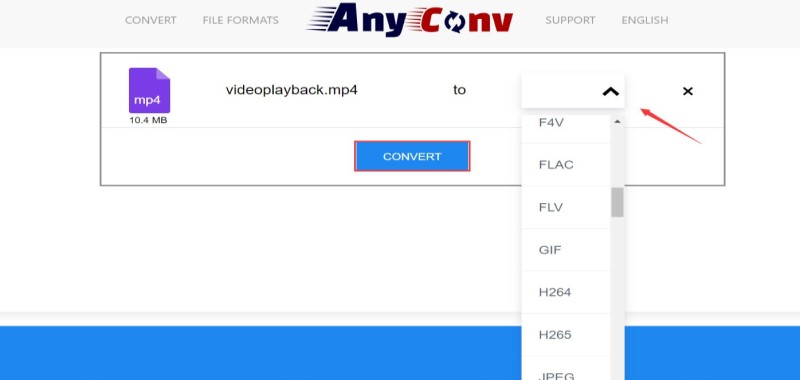 AnyConv 在線 DAT 轉換器