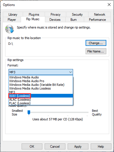 使用Windows Media Player將WMA轉換為WAV