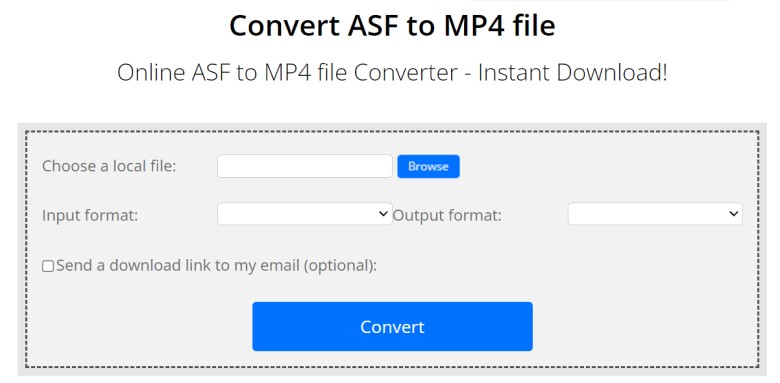 在線 ASF 到 MP4 轉換器