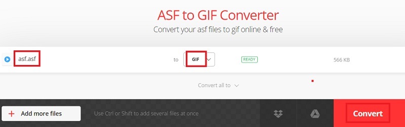 免費將 ASF 文件轉換為 GIF 格式