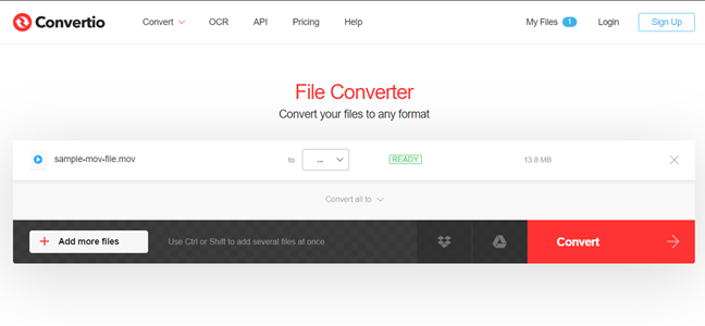 WAV 到 AU 轉換器 Convertio.co