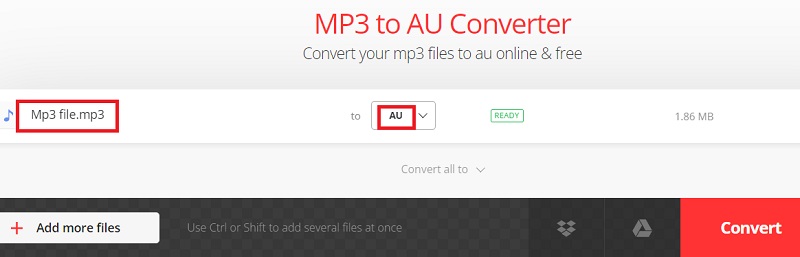 免費將 MP3 轉為 AU