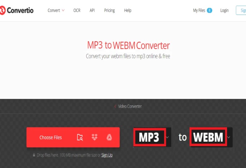 免費在線將 MP3 轉換為 WEBM