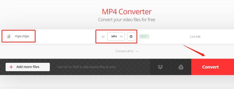 在線輕鬆將 MPV 轉換為 MP4