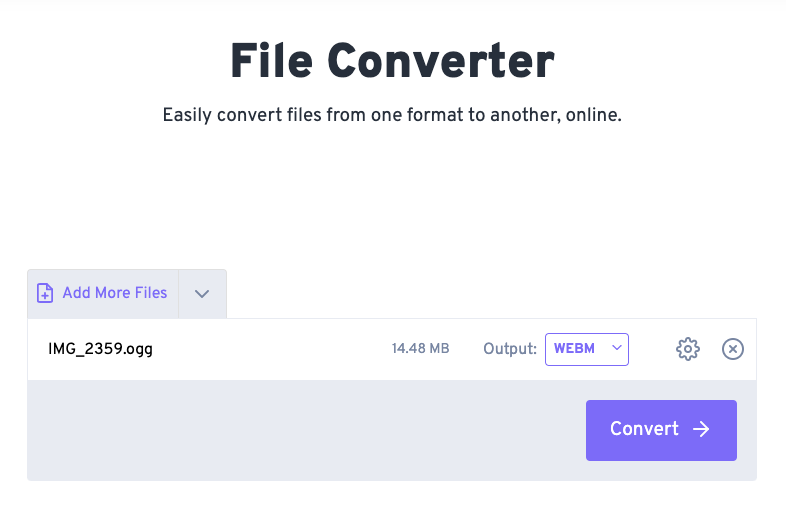 在線 OGG 到 WebM 轉換器 Freeconvert.com