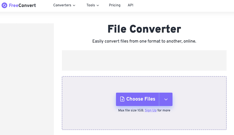 在 FreeConvert.com 將 WMA 轉換為 DivX