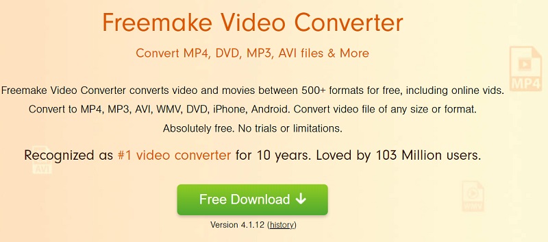使用 FreeMake 將 AVI 轉為 VOB 文件