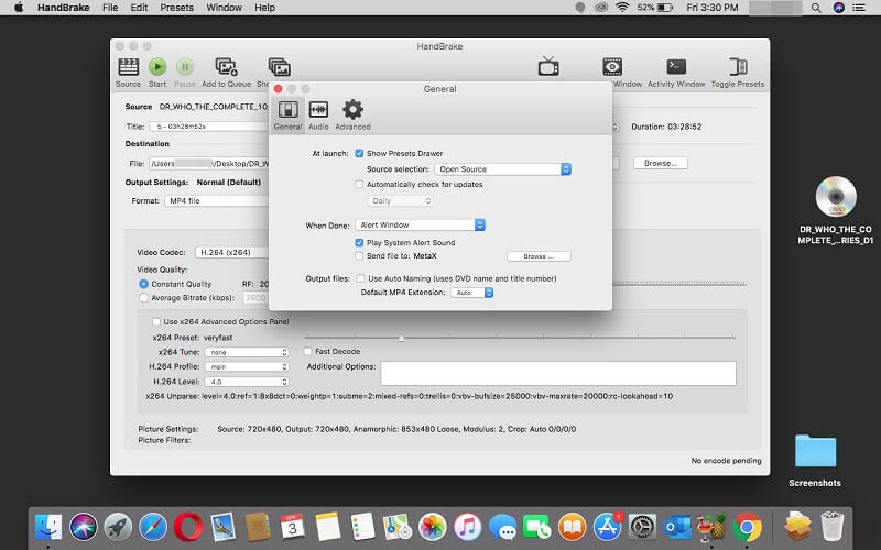 使用HandBrake將DVD翻錄到Mac計算機