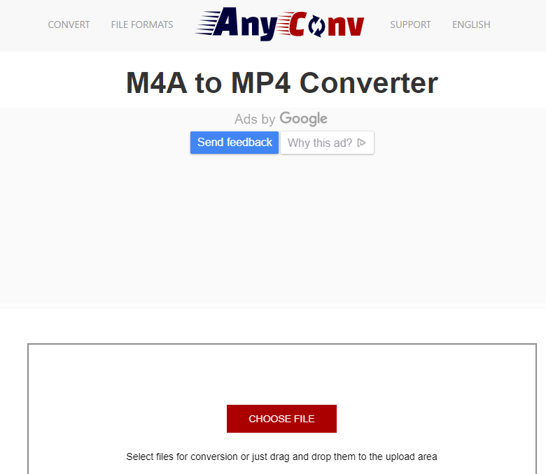 使用AnyConv將M4A轉換為MP4