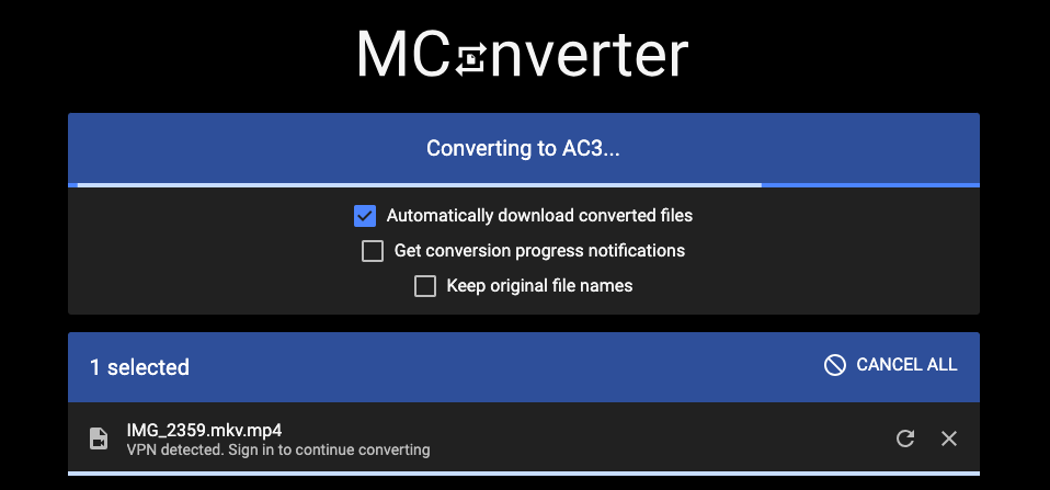 使用 MConverter 將 MKV 轉換為 AC3