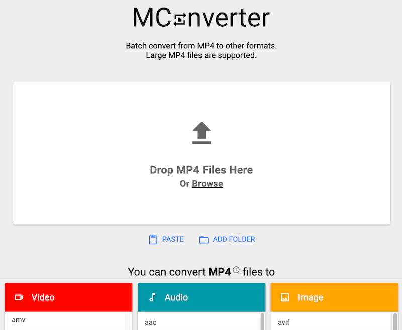 使用 MConverter 在線將 MP4 轉換為 AMV