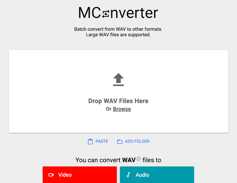 在 MConverter.eu 將 WAV 轉換為 FLV