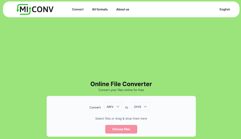 MiConv：在線 MKV 到 DivX 轉換器