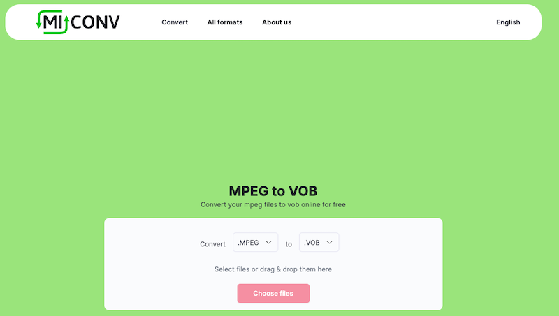 在 MiConv 將 MPEG 轉換為 VOB。 com