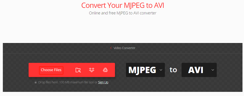 使用 Convertio 將 MJPEG 轉換為 AVI