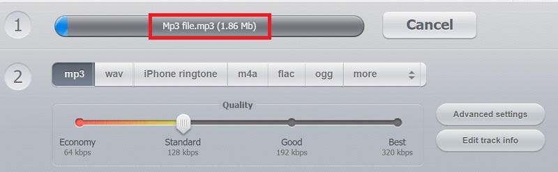 在線製作 MP3 到 MPEG4