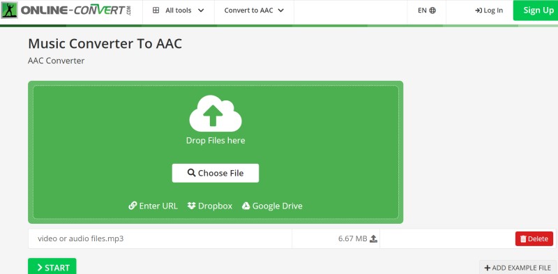 在線 AAC 轉換器