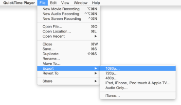 使用 QuickTime 在 Mac 上將 AVI 轉換為 MOV