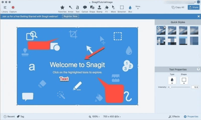 使用Snagit在Mac上錄製Google環聊