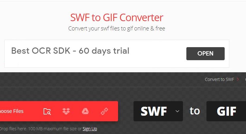 在線將 SWF 轉換為 GIF