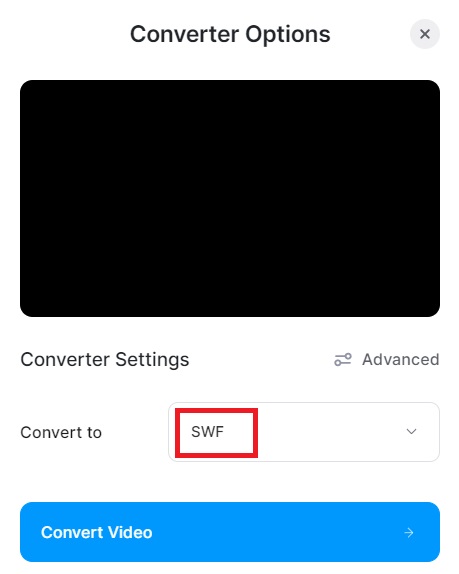 使用 Veed 將 AVI 轉換為 SWF