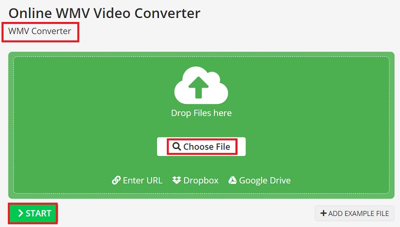 使用 Online-Convert 將 MPG 轉換為 WMV