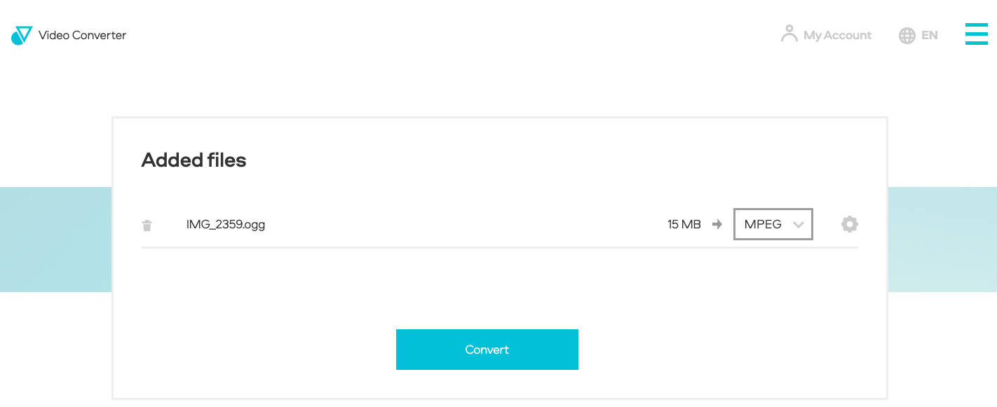 使用 Videoconverter.com 將 OGG 轉換為 MPEG