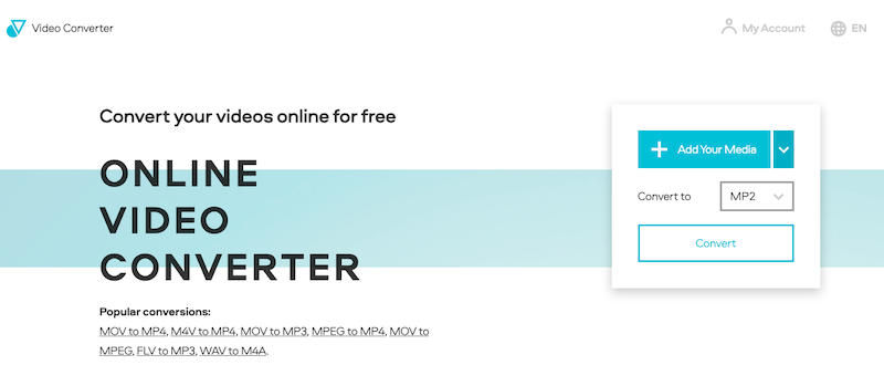 在線 WMA 到 MP2 轉換器：VideoConverter.com