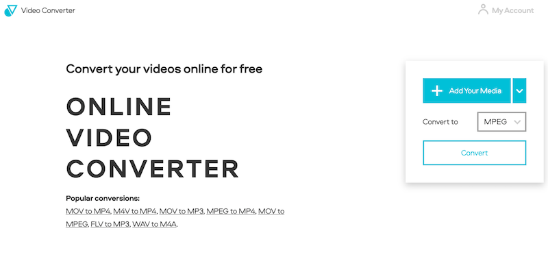 使用 VideoConverter.com 將 WMA 轉換為 MPEG