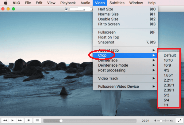 在VLC中的Mac上裁剪視頻