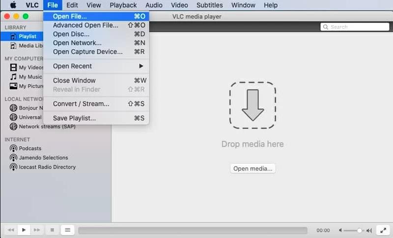使用 VLC 媒體播放器在 Mac 上播放 WMA