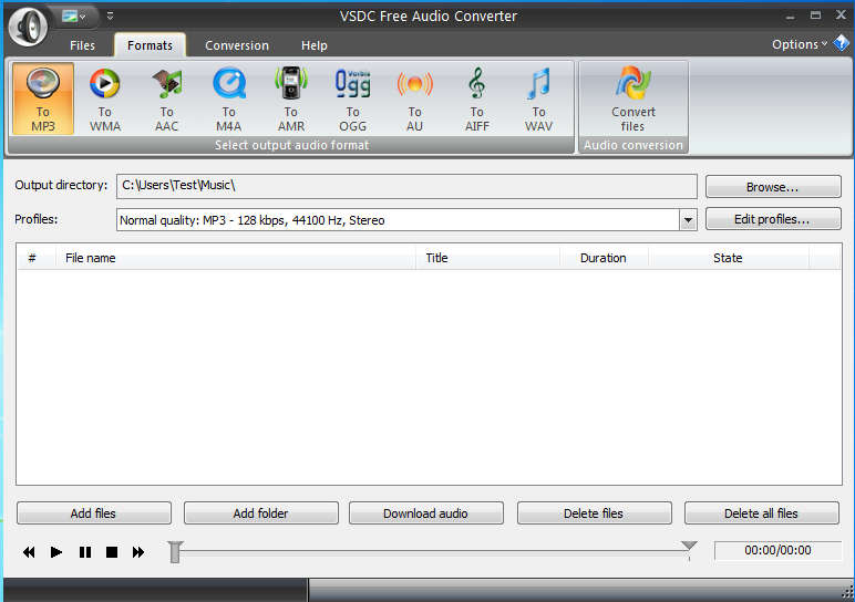 WAV 轉換器 VSDC 免費音頻轉換器