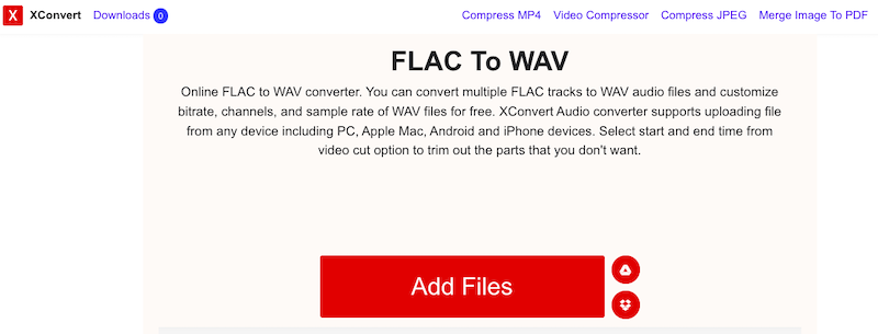使用 XConvert.com 在 Windows 上將 FLAC 轉換為 WAV