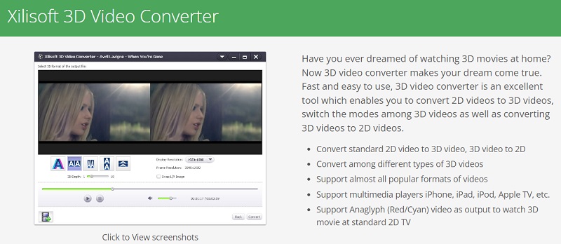 使用 Xilisoft 3D Video Converter 查看 3D 視頻